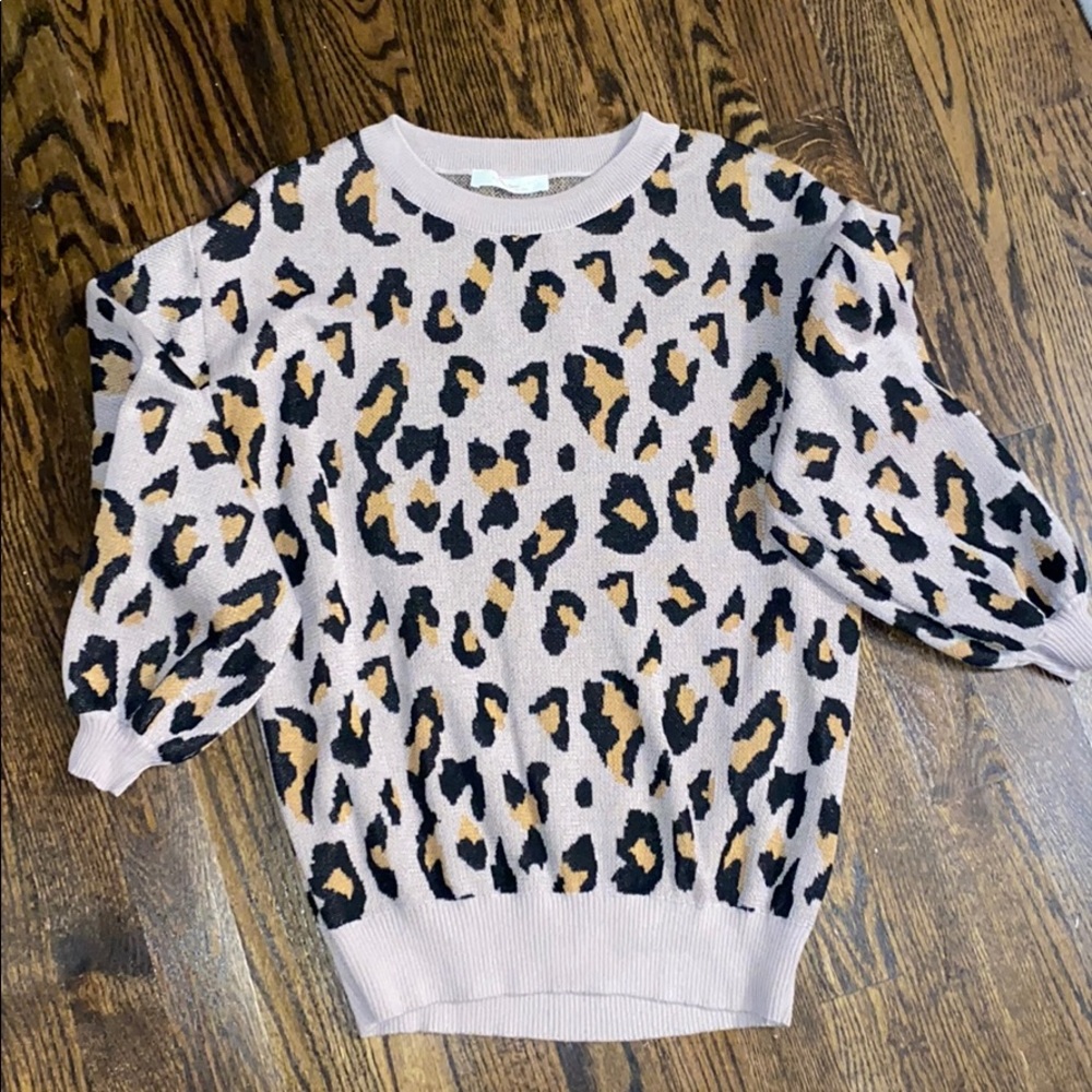 Leopard print sweater
